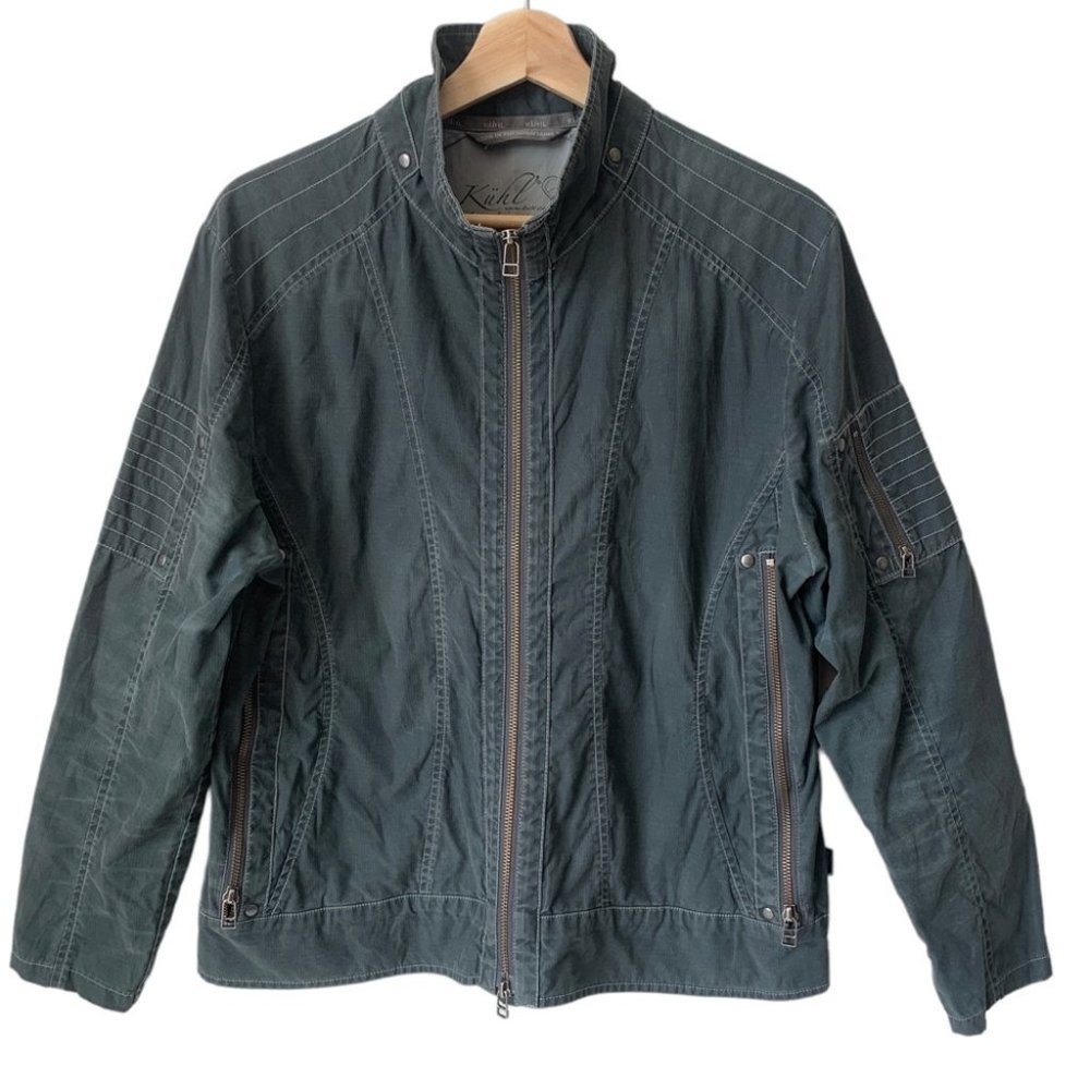KUHL Burr Moto Jacket Women's Medium Charcoal Grey Lightweight